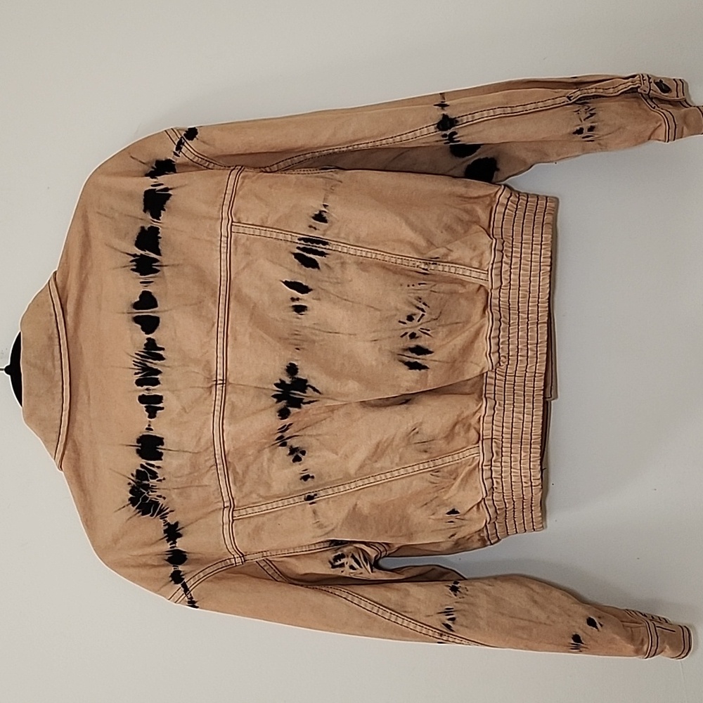 Desigual Tie-dye denim jacket Black/ Tan Sz Small - Picture 11 of 16